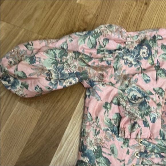 Like new Zimmermann silk tempest lace up deep v floral dress - Picture 10 of 12